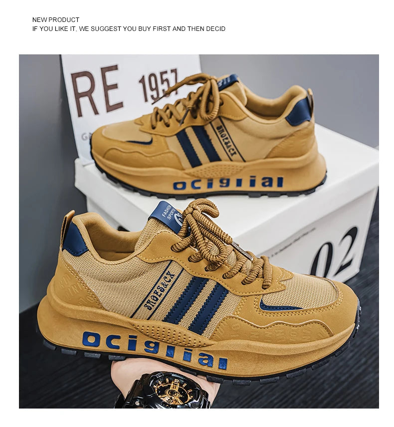 Chaussures décontractées confortables et polyvalentes pour hommes, marque tendance, avec semelles souples, antidérapantes et résistantes à l'usure, Zapatos Hombre