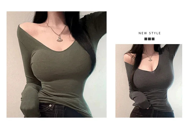 T-Shirt femmes basique décontracté 2025 été T-Shirt col rond Femme vêtements Sexy poitrine basse voir à travers doux mince hauts T-Shirt Femme