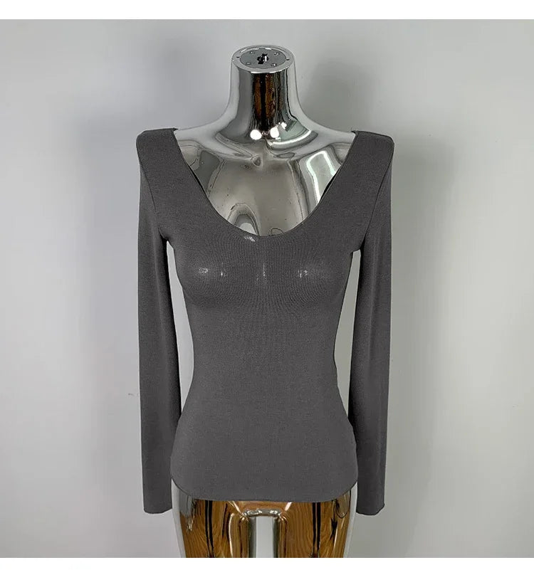 T-Shirt femmes basique décontracté 2025 été T-Shirt col rond Femme vêtements Sexy poitrine basse voir à travers doux mince hauts T-Shirt Femme