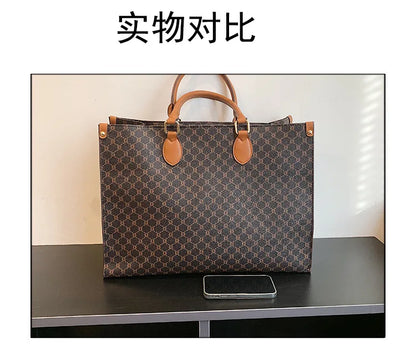 Sacs pour femmes de grande capacité en Europe et aux états-unis, sac à bandoulière rétro lettres classiques, sacs à main de banlieue en PU pour femmes