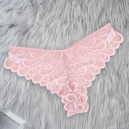 Sous-vêtements en dentelle pour femmes, culotte Sexy, couleur unie, culotte transparente, intimes, taille basse, Lingerie pour femmes,sous vetements femmes romantique