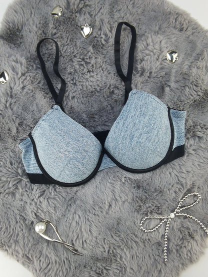 Sous-vêtements Sexy pour femmes avec jantes en acier, bretelles Push Up rassemblées, soutien-gorge réglable, Lingerie tricotée confortable au quotidien