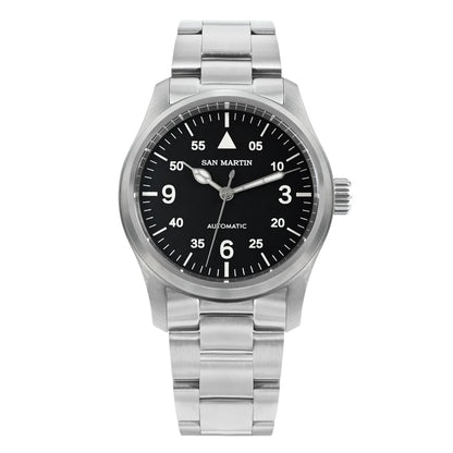 San Martin – montre pilote pour hommes, 37mm, Miyota 8215, mode Simple, militaire, automatique, mécanique, étanche à 100m, BGW-9