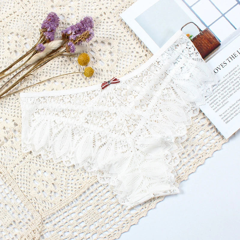 Culotte Sexy pour femmes sous-vêtements taille basse slip en dentelle transparente respirant doux Lingerie femme caleçon Sexy femme culotte
