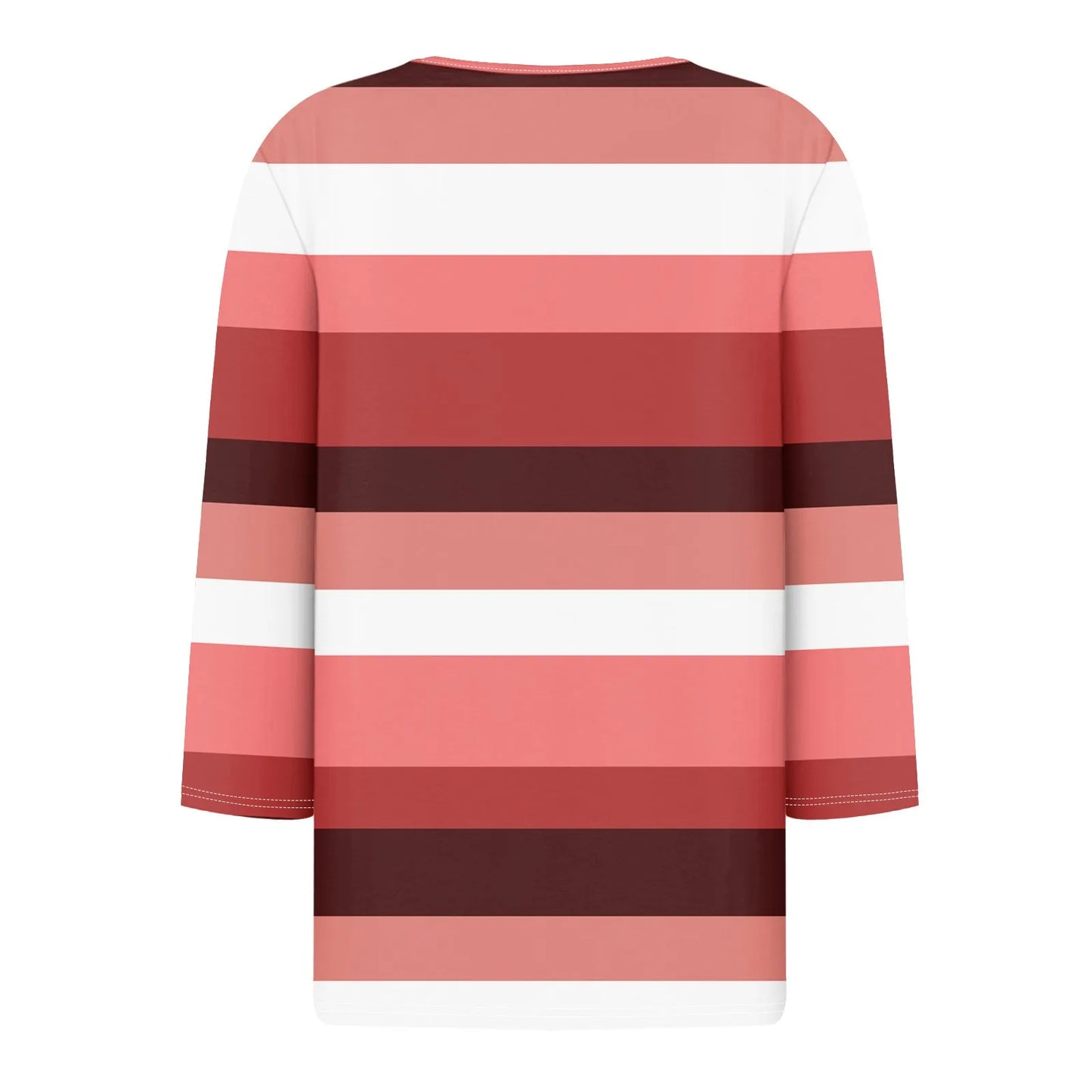 Pull décontracté à col en V pour femmes, manches 3/4, imprimé, été, délicat, 03/chemises, chemisiers