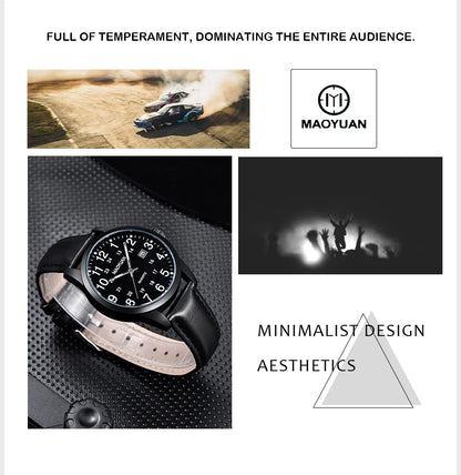 MAOYUAN 2025 nouveau haut montre pour hommes calendrier sport loisirs mode Style marron noir cuir étanche montre à Quartz