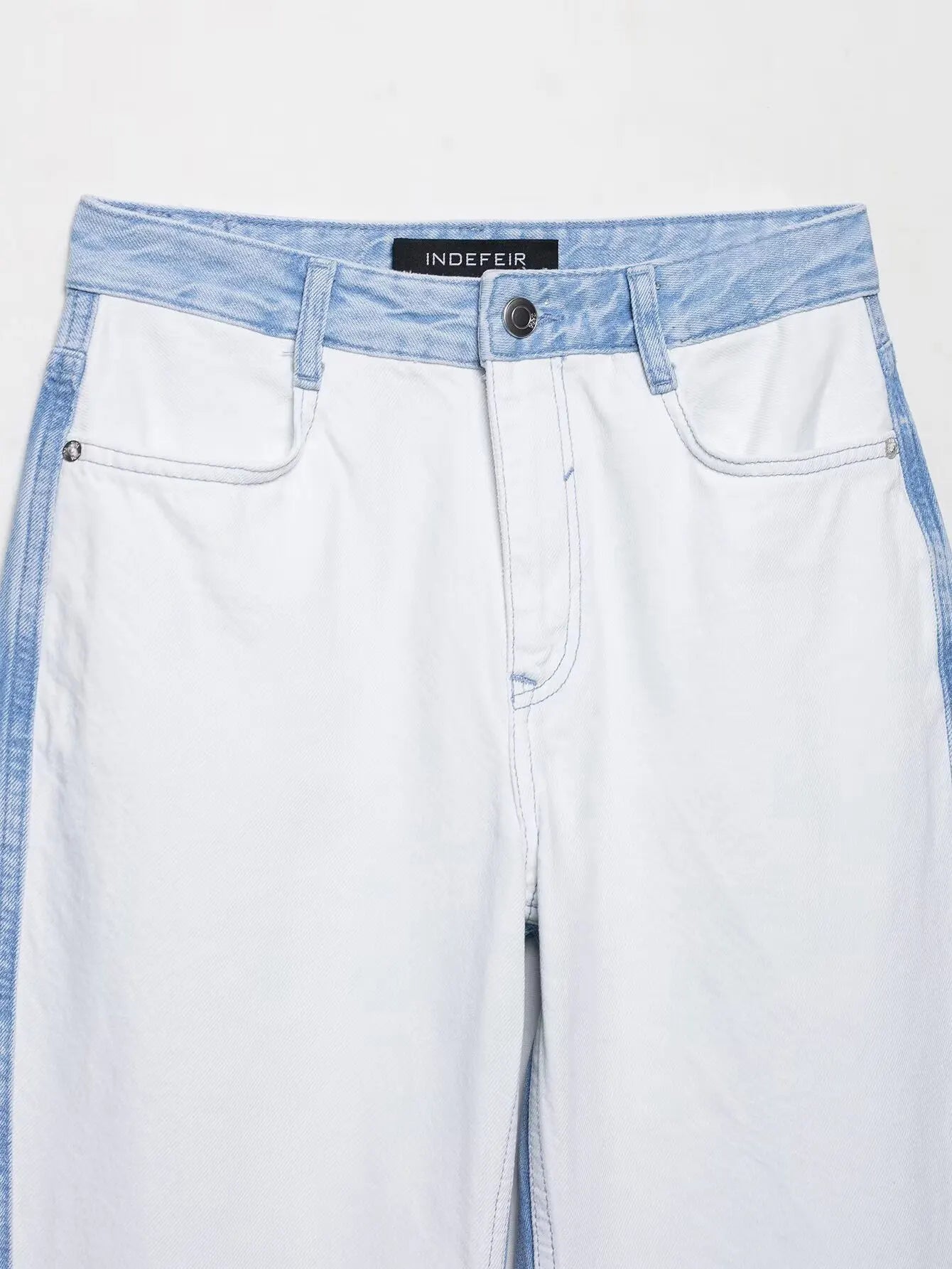 HH – costume en Denim Vintage pour femme, manteau à revers à manches longues et simple boutonnage + jean taille haute à jambes larges, ensemble de mode de rue, automne 2024